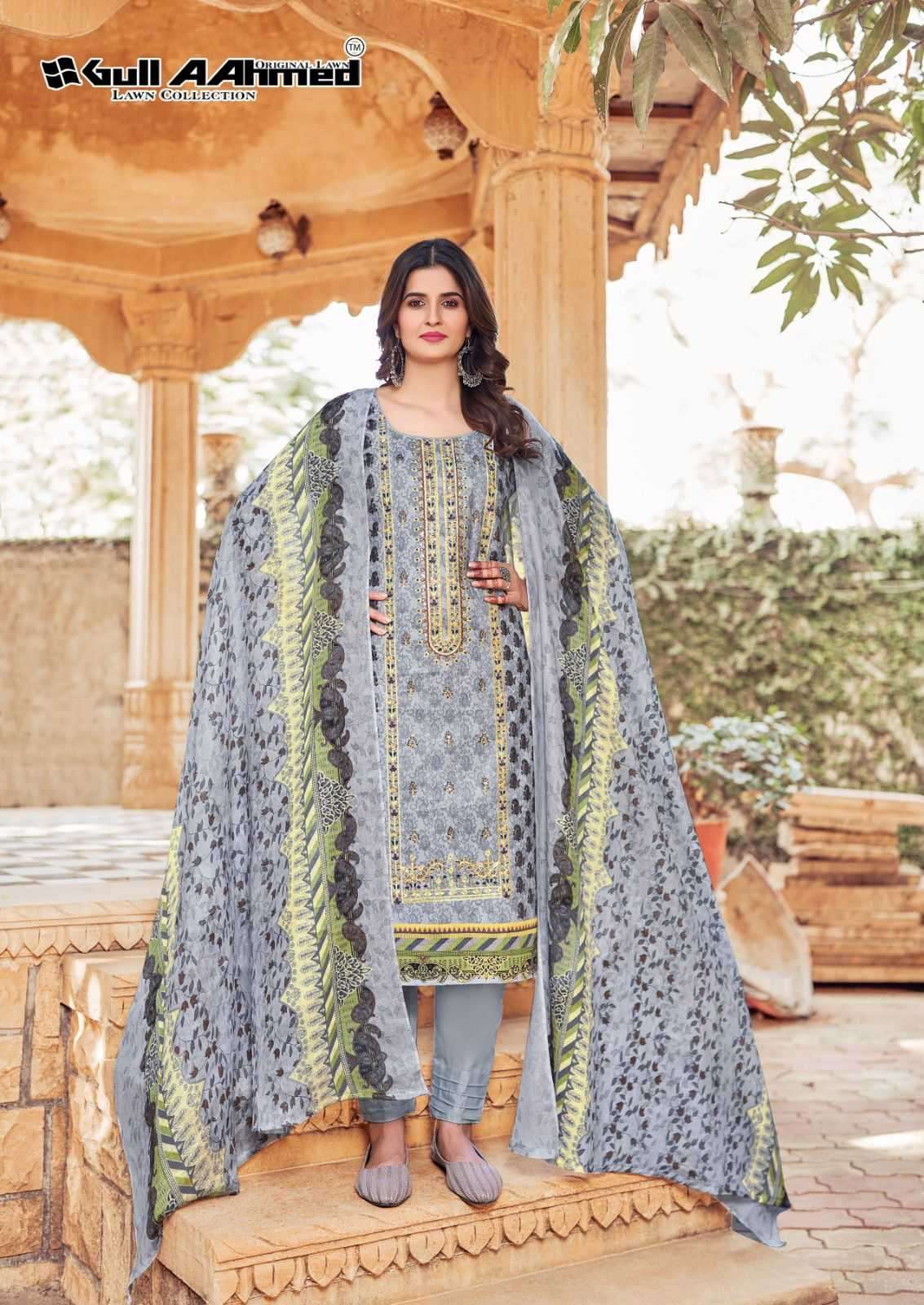 BIN SAEED EMBROIDERED COLLECTION VOL 3 SERIES 3001 TO 3006 BY GULL AAHMED DESIGNER DIGITAL PRINTED PAKISTANI STYLE LAWN SUITS ARE AVAILABLE AT WHOLESALE PRICE