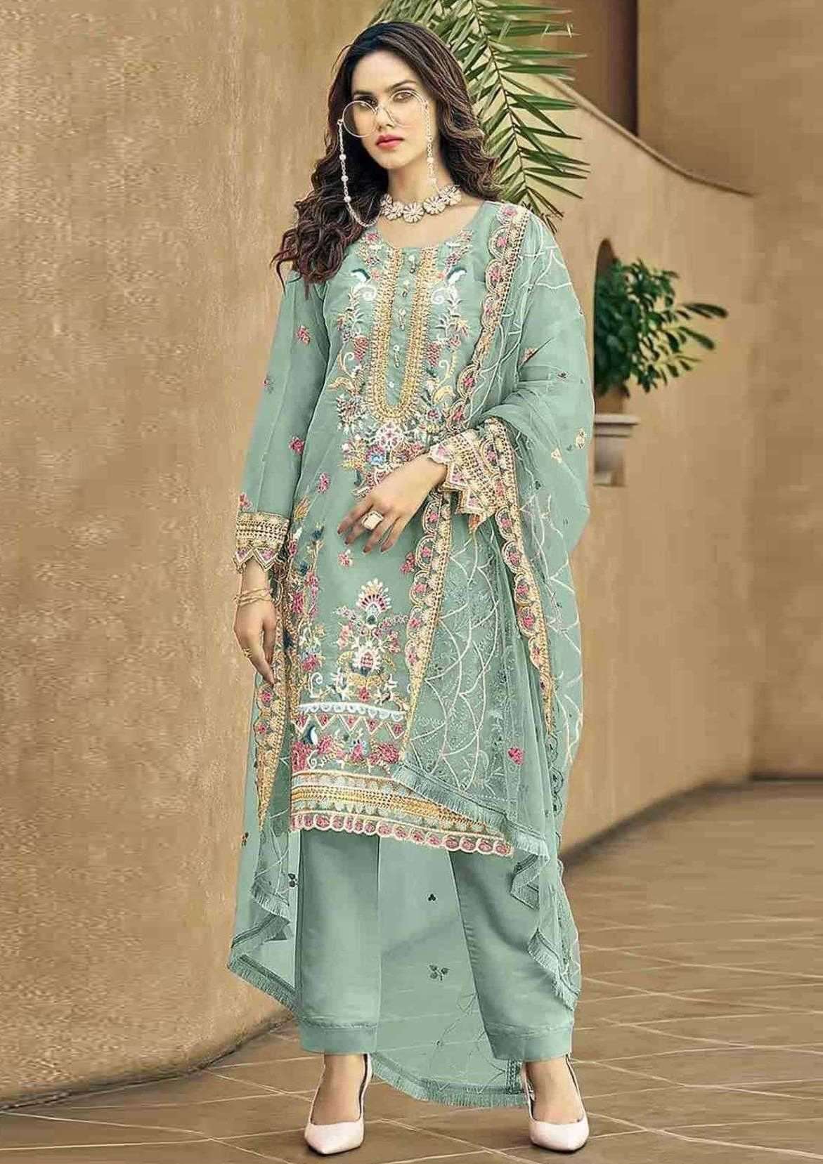 MAHNUR VOL-42 SERIES 42001 TO 42004 BY MAHNUR FASHION DESIGNER WITH WORK GEORGETTE PAKISTANI STYLE SUITS ARE AVAILABLE AT WHOLESALE PRICE
