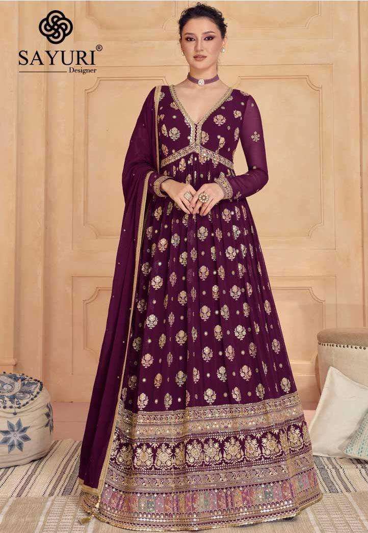 SAJDAA SERIES 5434 BY SAYURI DESIGNER WITH HEAVY WORK READYMADE GEORGETTE SUITS ARE AVAILABLE AT WHOLESALE PRICE