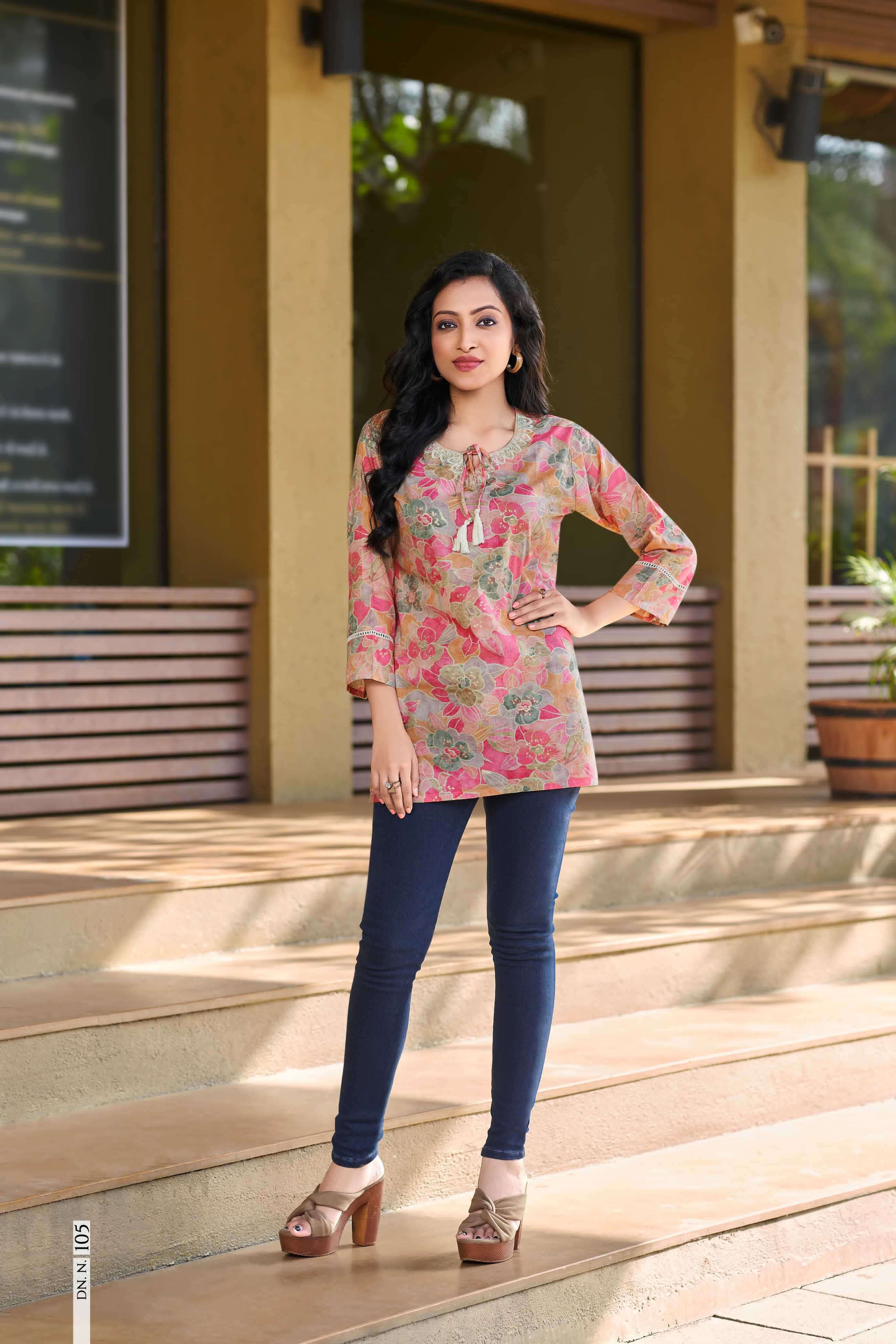 COTTON CANDY SERIES 101 TO 106 BY TIPS & TOPS DESIGNER PRINTED COTTON TOPS ARE AVAILABLE AT WHOLESALE PRICE