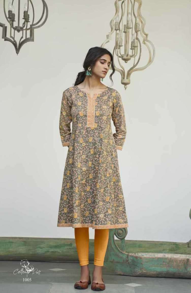COTTON PLUS SERIES 1001 TO 1006 KURTI BY PSYNA DESIGNER PRINTED COTTON KURTIS ARE AVAILABLE AT WHOLESALE PRICE