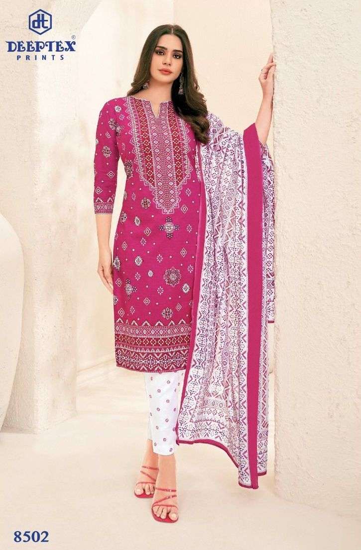 MISS INDIA VOL-85 SERIES 8501 TO 8526 BY DEEPTEX DESIGNER WITH PRINTED COTTON SUITS ARE AVAILABLE AT WHOLESALE PRICE