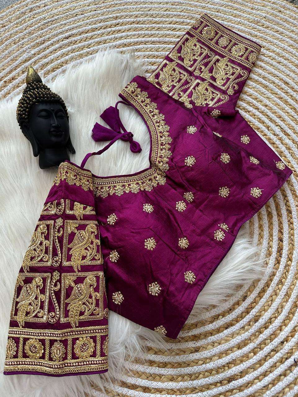READYMADE BLOUSE SERIES 121 DESIGNER WITH WORK RAW SILK READYMADE BLOUSES ARE AVAILABLE AT WHOLESALE PRICE