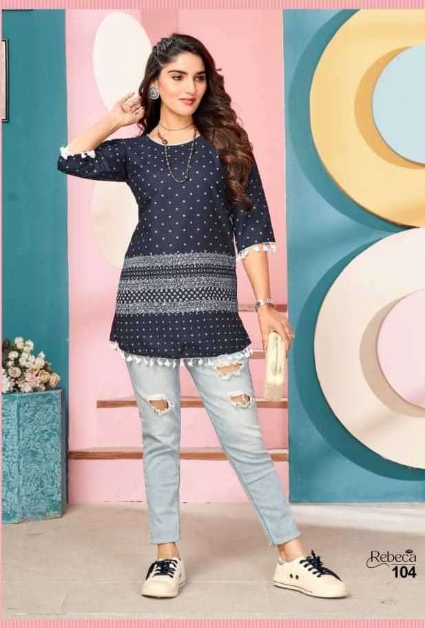 REBECA SERIES 101 TO 106 TOP BY KINTI DESIGNER PRINTED COTTON TOPS ARE AVAILABLE AT WHOLESALE PRICE