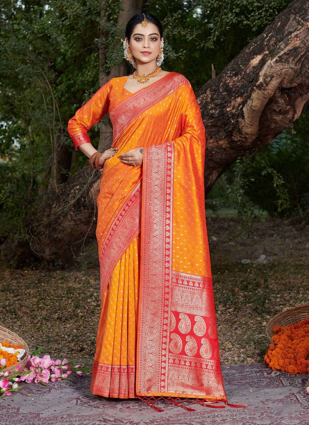 URVASHI SILK SERIES 1001 TO 1006 SAREE BY SANGAM PRINTS DESIGNER BANARASI SILK SAREES ARE AVAILABLE AT WHOLESALE PRICE