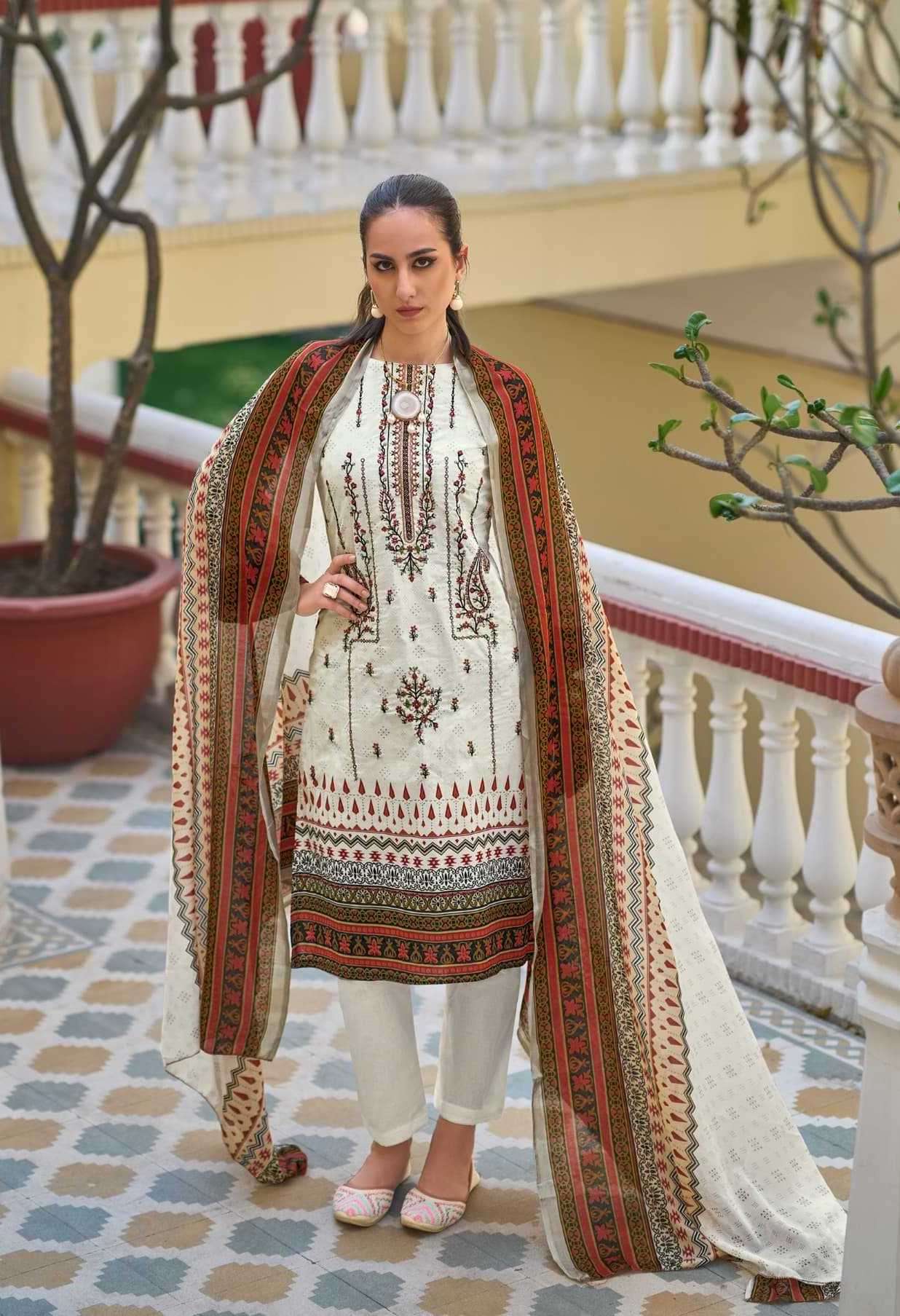 BIN SAEED LAWN COLLECTION VOL-9 SERIES 9001 TO 9004 BY SHRADDHA DESIGNER PRINTED AND WORK COTTON PAKISTANI STYLE SUITS ARE AVAILABLE AT WHOLESALE PRICE