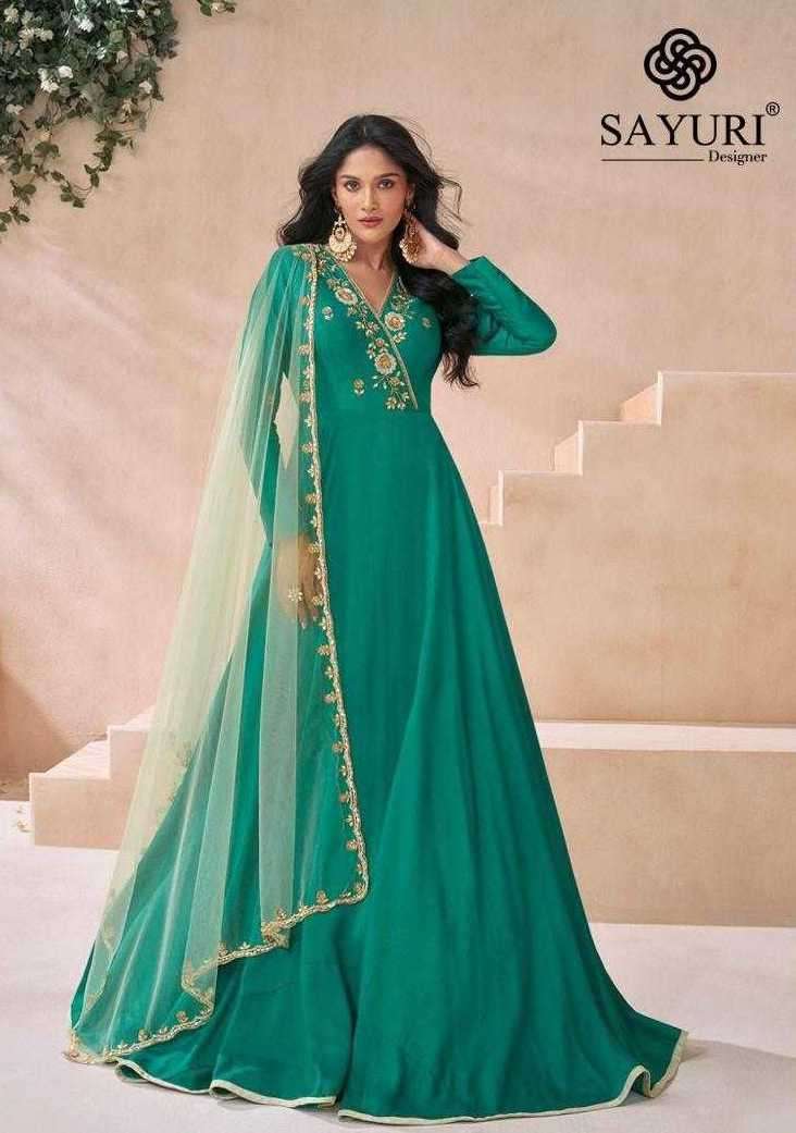 DIVA SERIES 5488 TO 5490 BY SAYURI DESIGNER WITH WORK PREMIUM SILK GOWNS ARE AVAILABLE AT WHOLESALE PRICE
