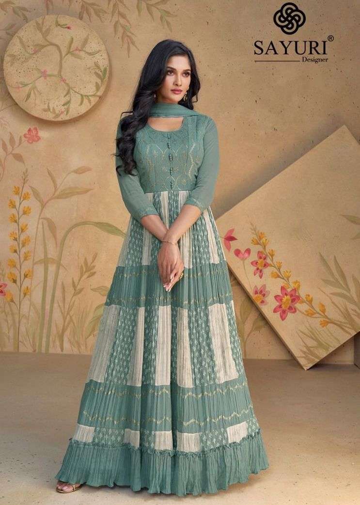 FLORAL VOL-2 SERIES 5502 TO 5504 BY SAYURI DESIGNER READYMADE GEORGETTE SUITS ARE AVAILABLE AT WHOLESALE PRICE