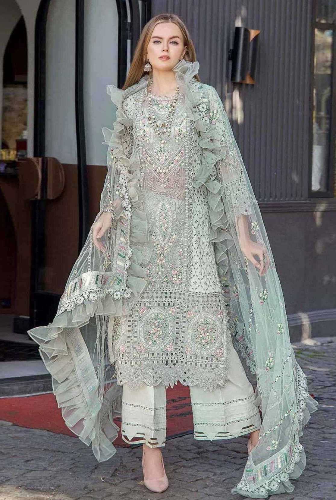 MAHNUR VOL-51 SERIES 51001 TO 51002 BY MAHNUR FASHION DESIGNER WITH WORK CAMBRIC COTTON PAKISTANI STYLE SUITS ARE AVAILABLE AT WHOLESALE PRICE