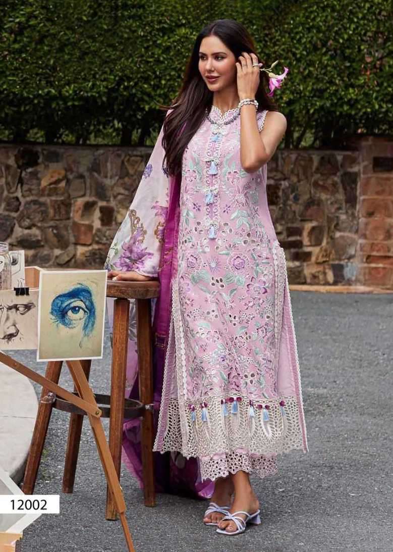 MUSHQ VOL-12 SERIES 12001 TO 12002 BY SANIYA TRENDZ DESIGNER WITH WORK COTTON PAKISTANI STYLE SUITS ARE AVAILABLE AT WHOLESALE PRICE