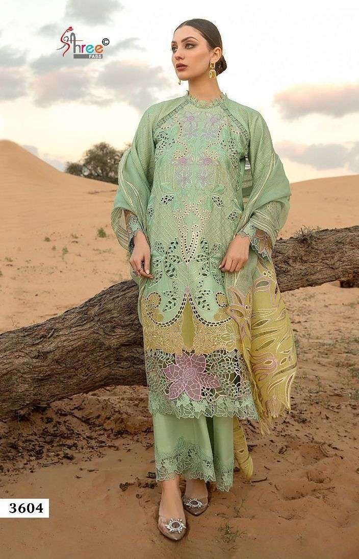 RANG RASIYA PREMIUM LAWN 24 SERIES 3601 TO 3604 BY SHREE FABS DESIGNER WITH WORK COTTON LAWN PAKISTANI STYLE COTTON SUITS ARE AVAILABLE AT WHOLESALE PRICE