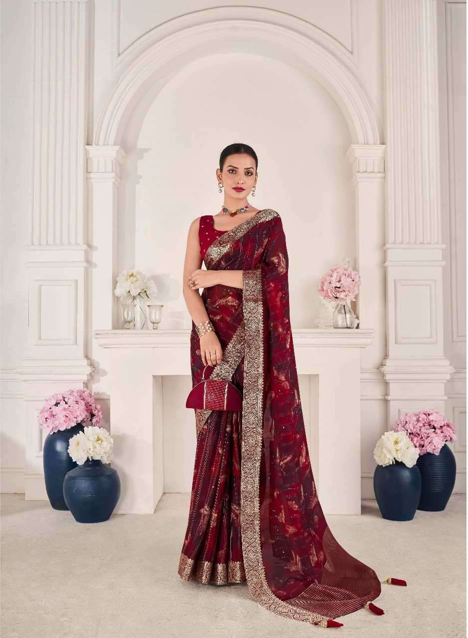 RIHANA SILK SERIES 8201 TO 8208 SAREE BY PANKH DESIGNER VISCOSE SILK SAREES ARE AVAILABLE AT WHOLESALE PRICE