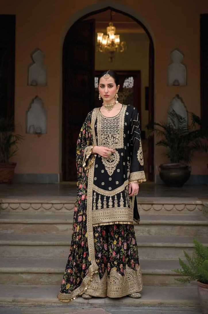 SADAF SERIES 1001 TO 1002 BY YOUR CHOICE DESIGNER WITH WORK READYMADE BRIDAL WEAR CHINON SUITS ARE AVAILABLE AT WHOLESALE PRICE