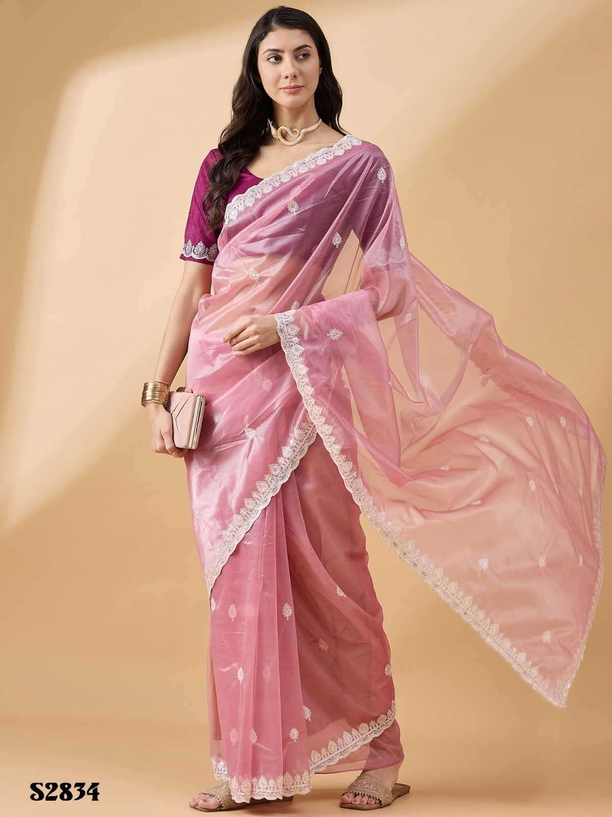 SATYA SERIES 2800 SAREE BY MAHOTSAV DESIGNER WITH WORK FANCY SAREES ARE AVAILABLE AT WHOLESALE PRICE