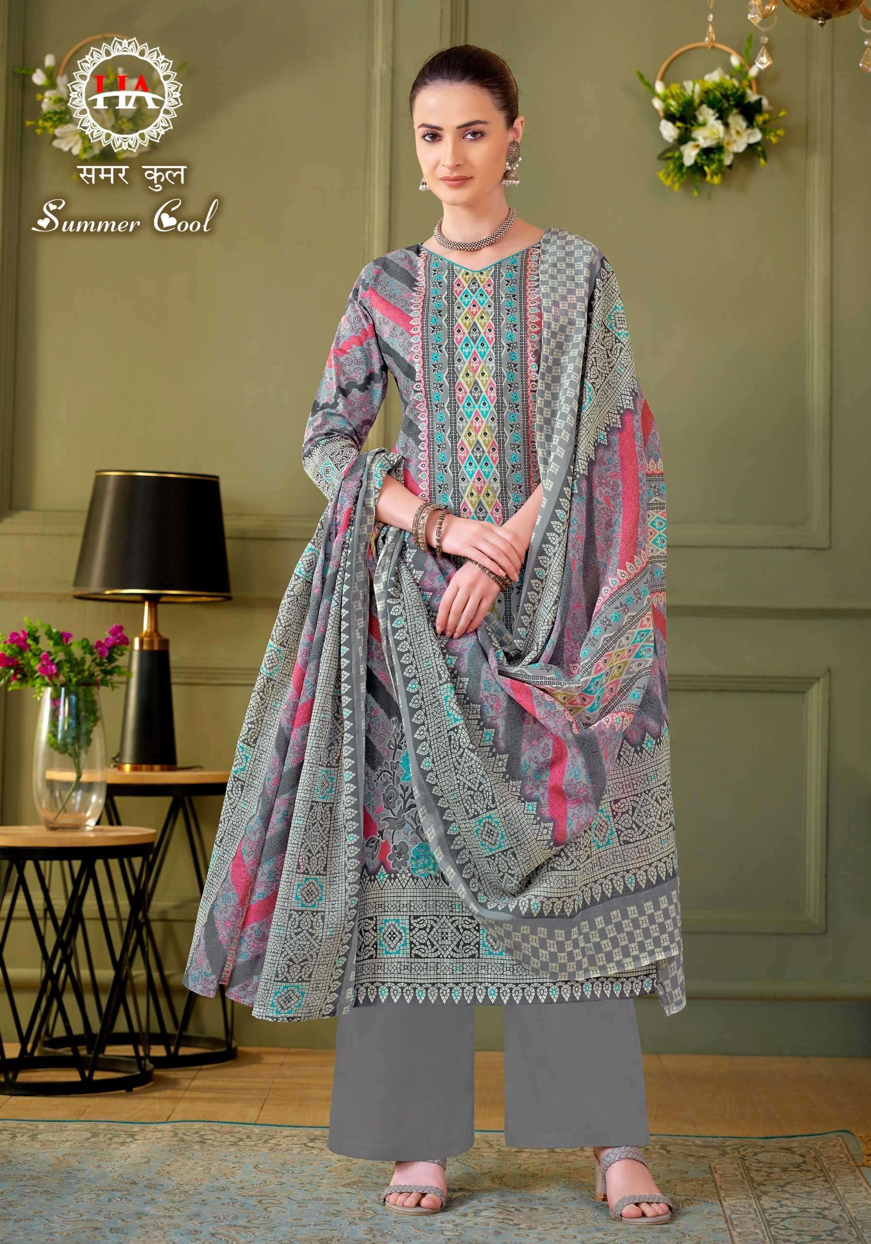 SUMMER COOL SERIES 1508 BY HARSHIT FASHION DESIGNER PRINTED COTTON CAMBRIC SUITS ARE AVAILABLE AT WHOLESALE PRICE