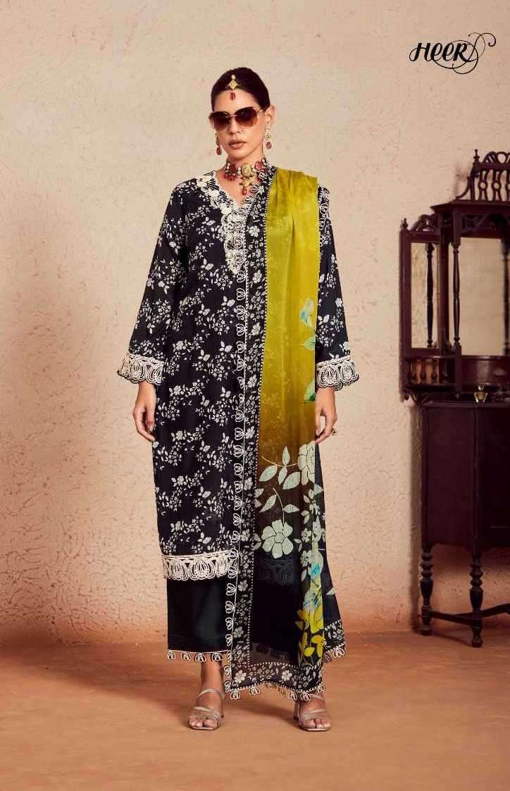 SWAG SERIES 9301 TO 9306 BY HEER KIMORA DESIGNER WITH DIGITAL PRINTED AND WORK MUSLIN SUITS ARE AVAILABLE AT WHOLESALE PRICE