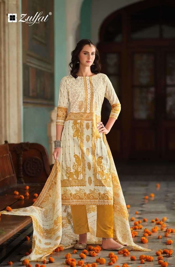 ZOHRA SERIES 547 BY ZULFAT DESIGNER PRINTED COTTON SUITS ARE AVAILABLE AT  WHOLESALE PRICE