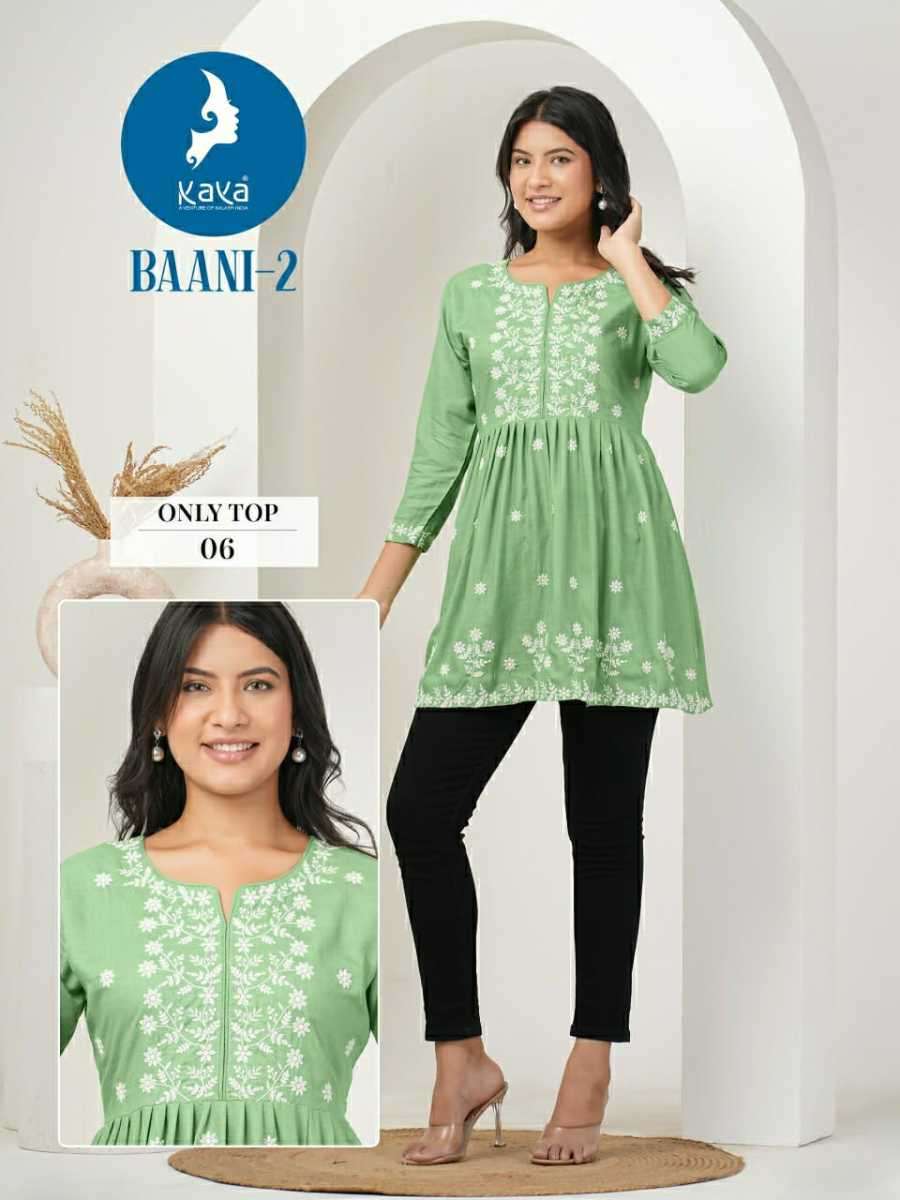 BAANI VOL-2 SERIES 01 TO 08 BY KAYA DESIGNER WITH WORK RAYON SLUB TOP ARE AVAILABLE AT WHOLESALE PRICE