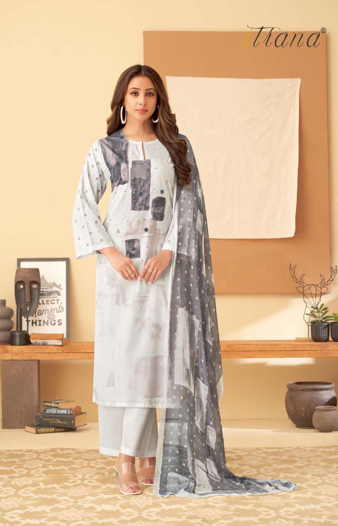 FURSAT SERIES 2100 BY ITRANA DESIGNER PRINTED AND HAND WORK COTTON LAWN SUITS ARE AVAILABLE AT WHOLESALE PRICE