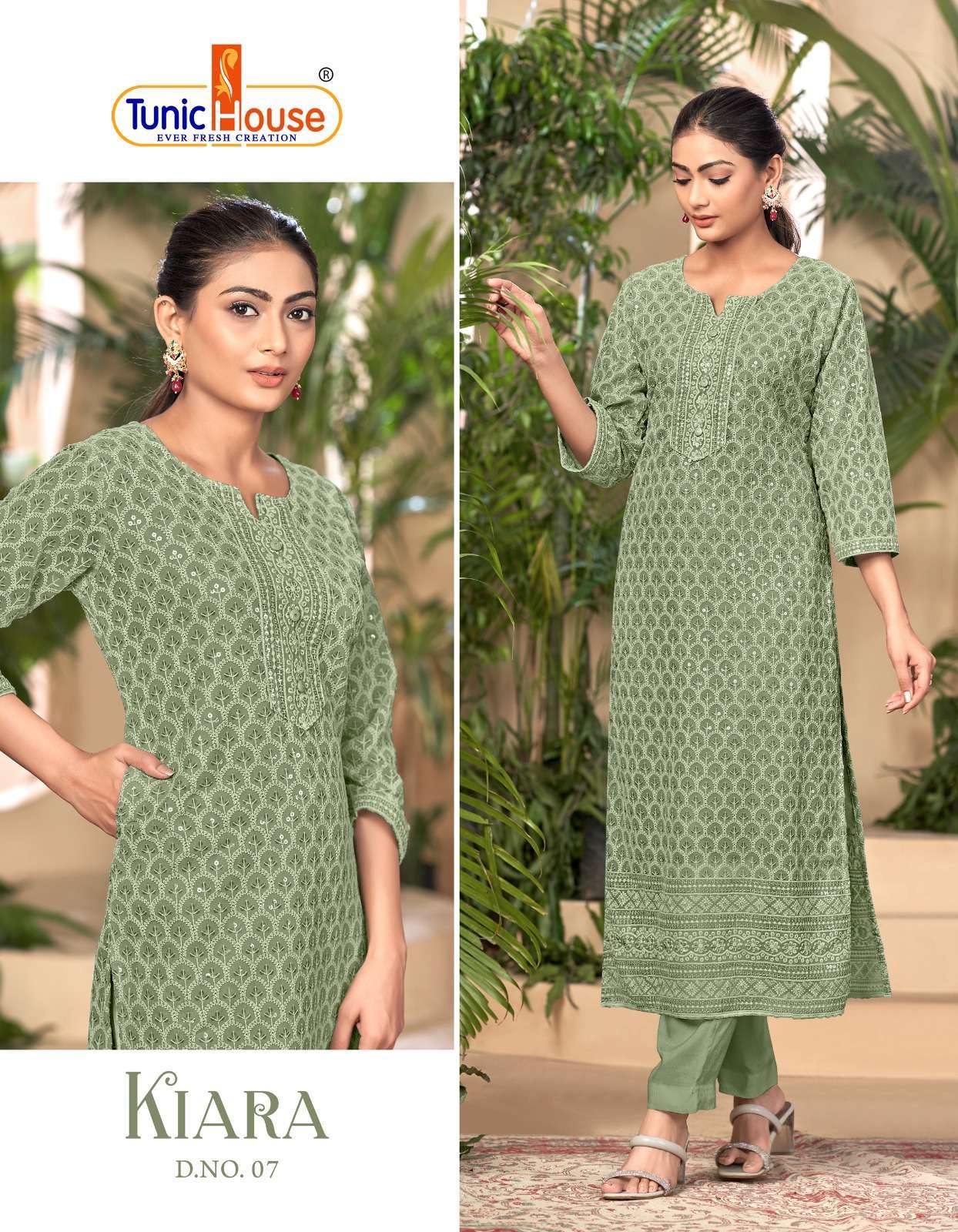 KIARA SERIES 01 TO 10 KURTI BY TUNIC HOUSE DESIGNER WITH WORK GEORGETTE KURTIS ARE AVAILABLE AT WHOLESALE PRICE