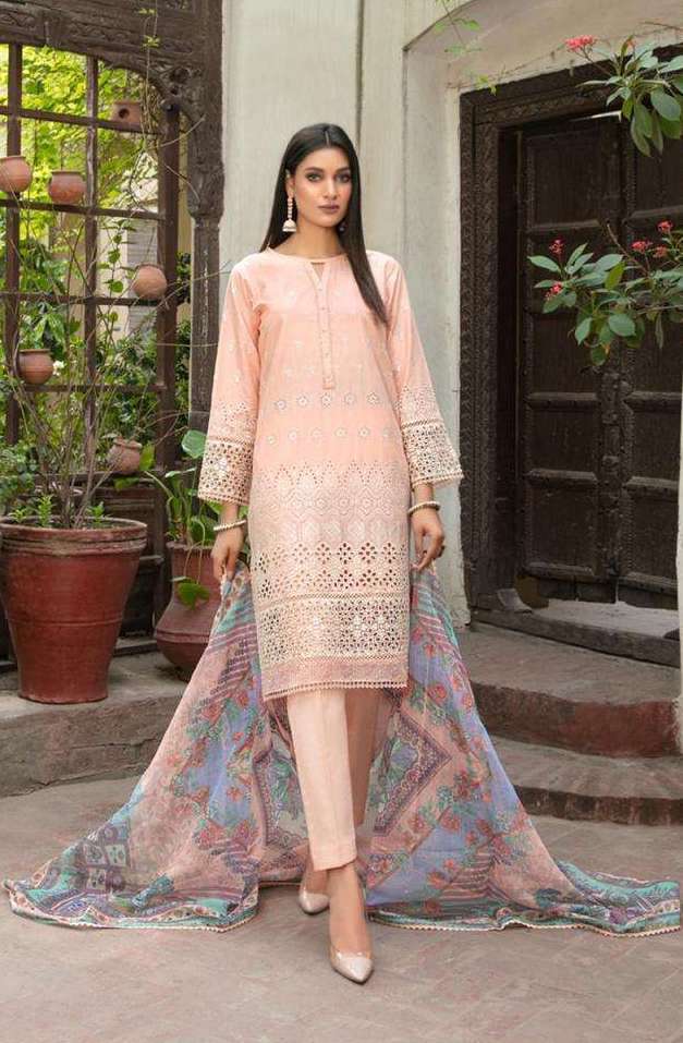 MARIA B CHIKANKARI COLLECTION VOL-27 SERIES 27001 TO 27003 BY SANIYA TRENDZ DESIGNER WITH WORK COTTON PAKISTANI STYLE SUITS ARE AVAILABLE AT WHOLESALE PRICE