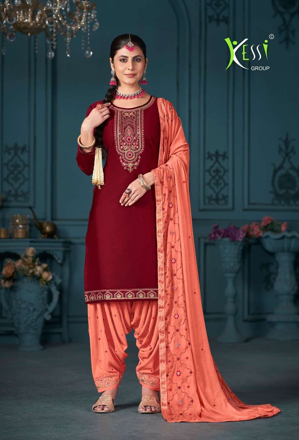 PATIALA HOUSE VOL-99 SERIES 11641 TO 11646 BY KESSI DESIGNER WITH WORK JAM SILK SUITS ARE AVAILABLE AT WHOLESALE PRICE