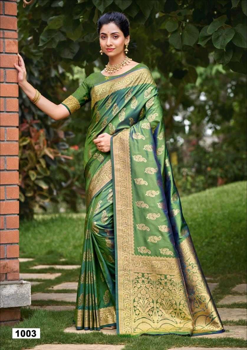 ADISHREE SILK SERIES 1001 TO 1006 SAREE BY SANGAM PRINTS DESIGNER SILK SAREES ARE AVAILABLE AT WHOLESALE PRICE