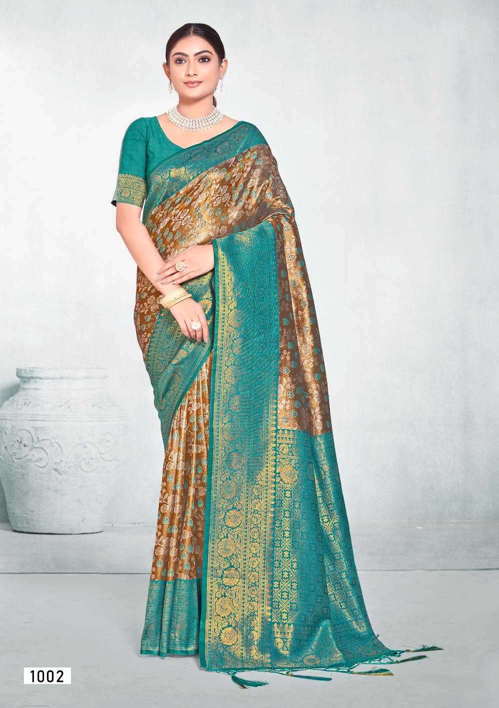 CADBURY SILK VOL-9 SERIES 1001 TO 1006 SAREE BY SANGAM PRINTS DESIGNER SILK SAREES ARE AVAILABLE AT WHOLESALE PRICE 