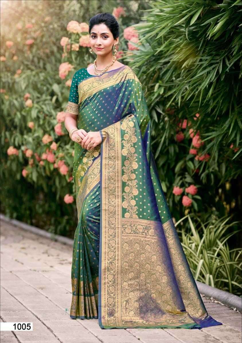 GAJGAMINI SILK SERIES 1001 TO 1006 SAREE BY SANGAM PRINTS DESIGNER SILK SAREES ARE AVAILABLE AT WHOLESALE PRICE