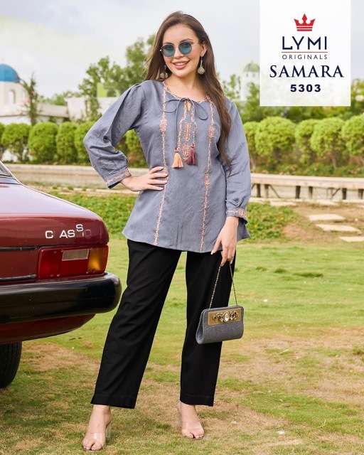 SAMARA SERIES 5301 TO 5306 BY LYMI DESIGNER WITH WORK VISCOSE SHORT TOP ARE AVAILABLE AT WHOLESALE PRICE