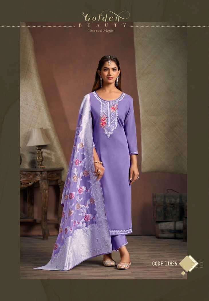 AAS EDITION-7 SERIES 11831 TO 11836 BY KALARANG DESIGNER WITH WORK ZAM COTTON SUITS ARE AVAILABLE AT WHOLESALE PRICE