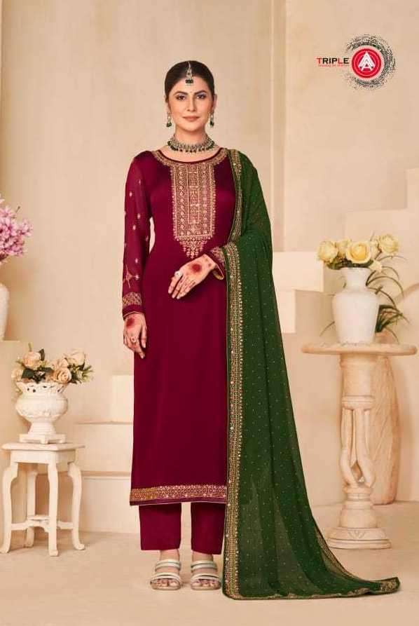 ANOKHI SERIES 11521 TO 11526 BY KALARANG DESIGNER WITH WORK SILK STRAIGHT SUITS ARE AVAILABLE AT WHOLESALE PRICE