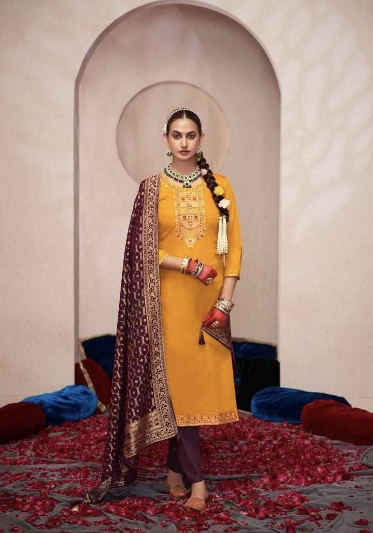 CANDY SERIES 11981 TO 11986 BY KALARANG DESIGNER WITH WORK COTTON SILK SUITS ARE AVAILABLE AT WHOLESALE PRICE 