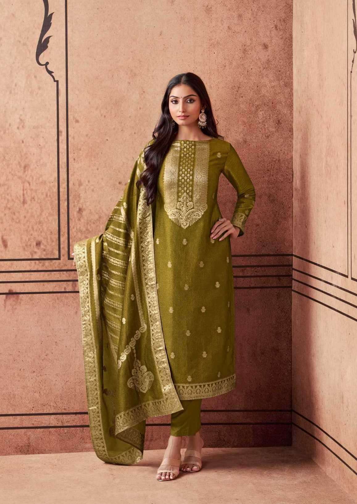 ESSENCE SERIES 15231 TO 15235 BY ZISA DESIGNER SHIMMER SILK READYMADE SUITS ARE AVAILABLE AT WHOLESALE PRICE