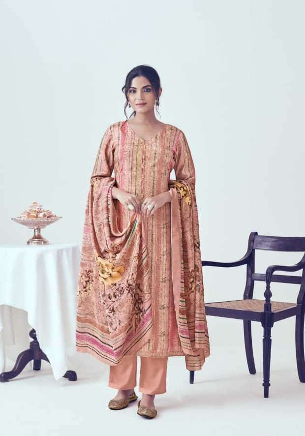 LAMHE SERIES 6019 BY SIMAR GLOSSY DESIGNER DIGITAL PRINTED AND WORK VISCOSE MUSLIN SUITS ARE AVAILABLE AT WHOLESALE PRICE 