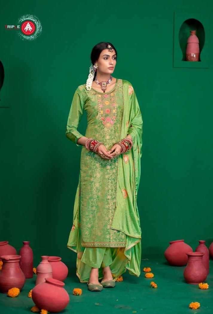 MANROOP SERIES 11931 TO 11936 BY KALARANG DESIGNER WORK VISCOSE SHIMMER SUITS ARE AVAILABLE AT WHOLESALE PRICE