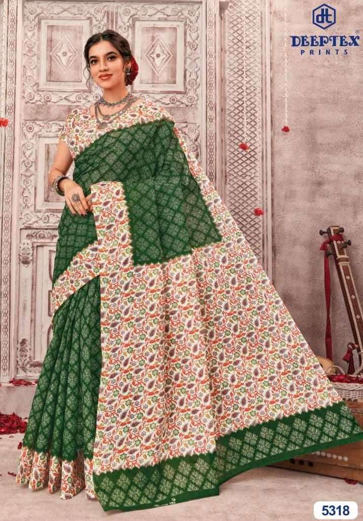 MOTHER INDIA VOL-53 SERIES 5301 TO 5327 SAREE BY DEEPTEX DESIGNER PRINTED COTTON SAREES ARE AVAILABLE AT WHOLESALE PRICE