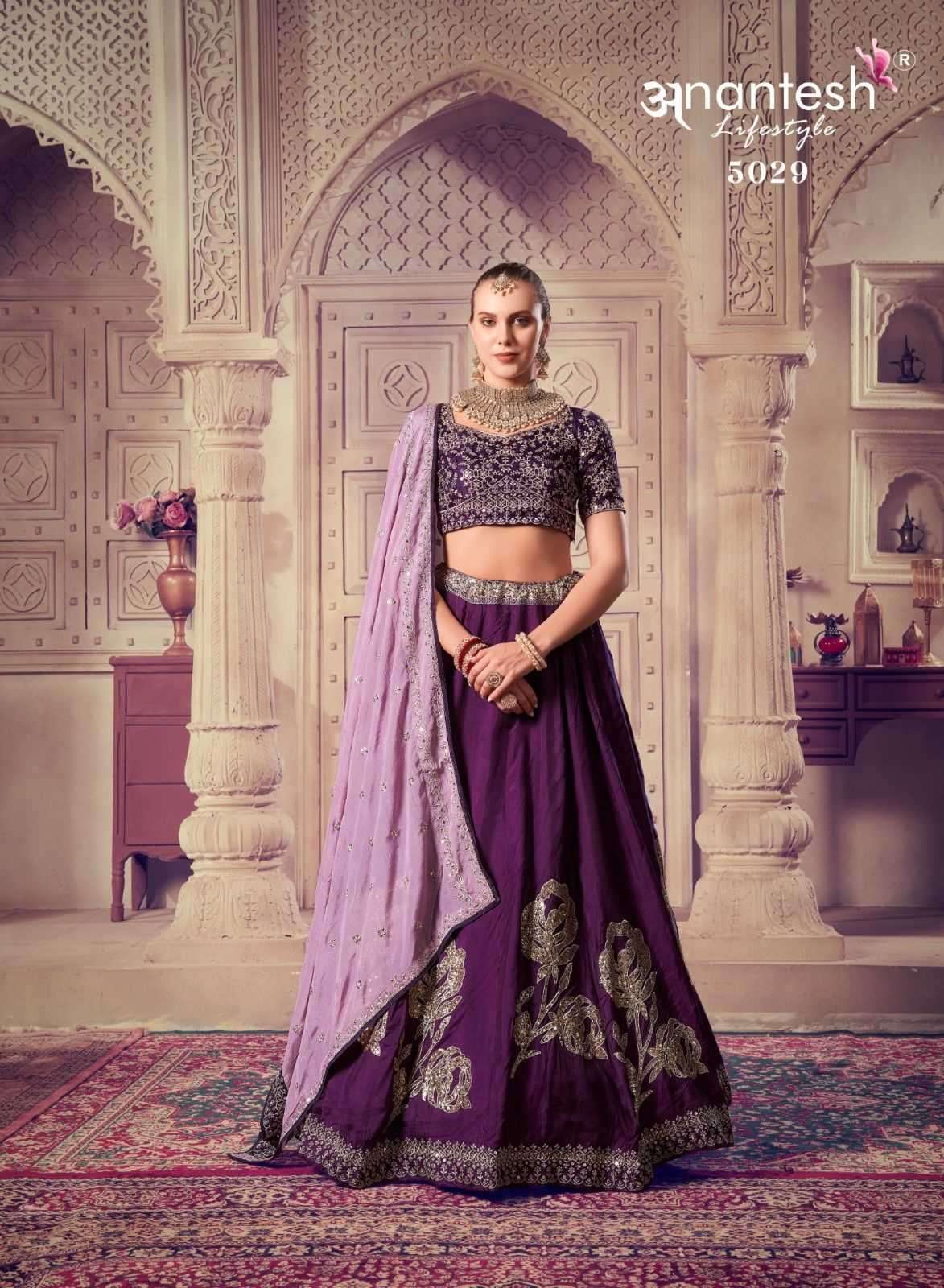 OCCATIONS VOL-8 SERIES 5028 TO 5029 BY ANANTESH DESIGNER WORK READYMADE VISCOSE DOLA SILK LEHENGAS ARE AVAILABLE AT WHOLESALE PRICE