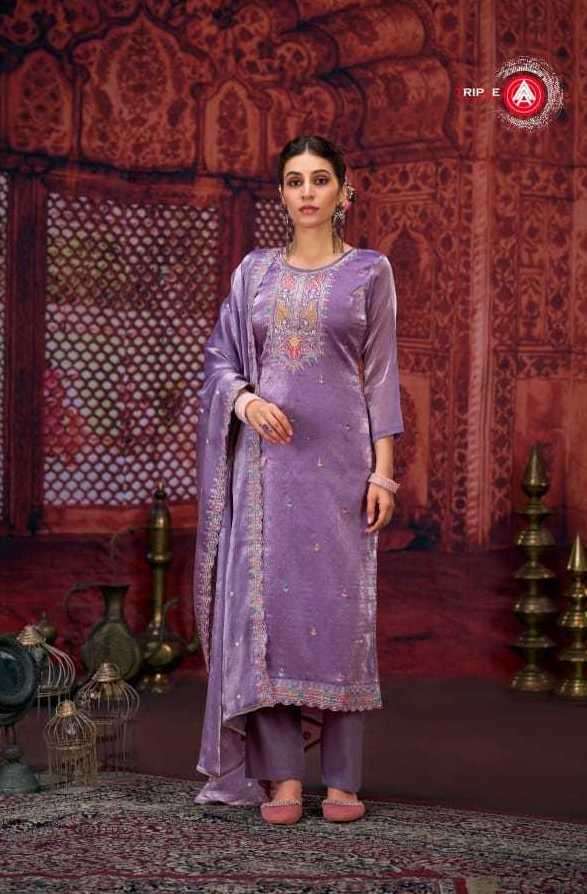 SCARLET SERIES 12101 TO 12106 BY KALARANG DESIGNER WITH WORK BERBERRY SILK SUITS ARE AVAILABLE AT WHOLESALE PRICE