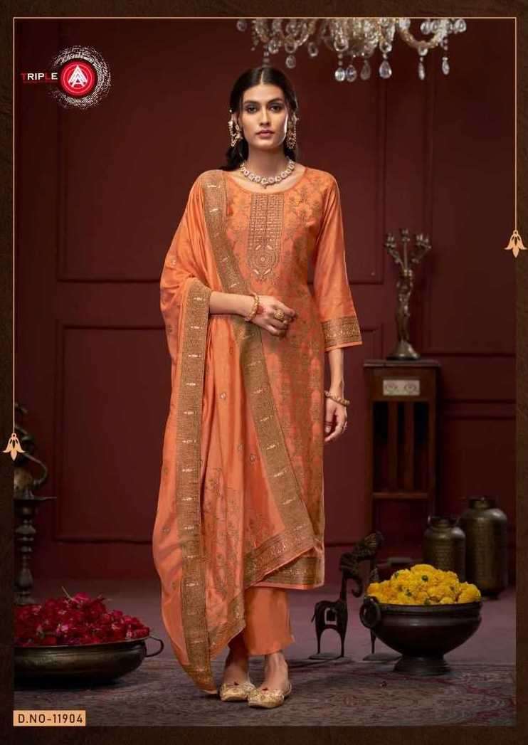 STUTI SERIES 11901 TO 11906 BY KALARANG DESIGNER VISCOSE MUSLIN JACQUARD SUITS ARE AVAILABLE AT WHOLESALE PRICE