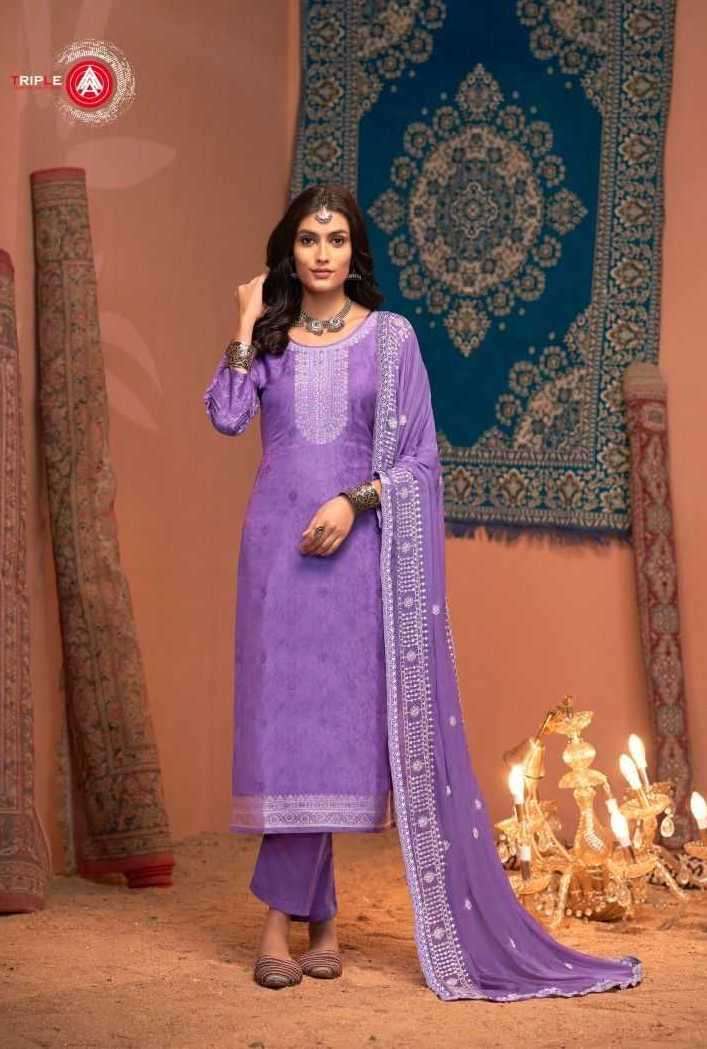 TULIP VOL-9 SERIES 11951 TO 11956 BY KALARANG DESIGNER LUCKNOWI WORK VISCOSE MUSLIN SUITS ARE AVAILABLE AT WHOLESALE PRICE