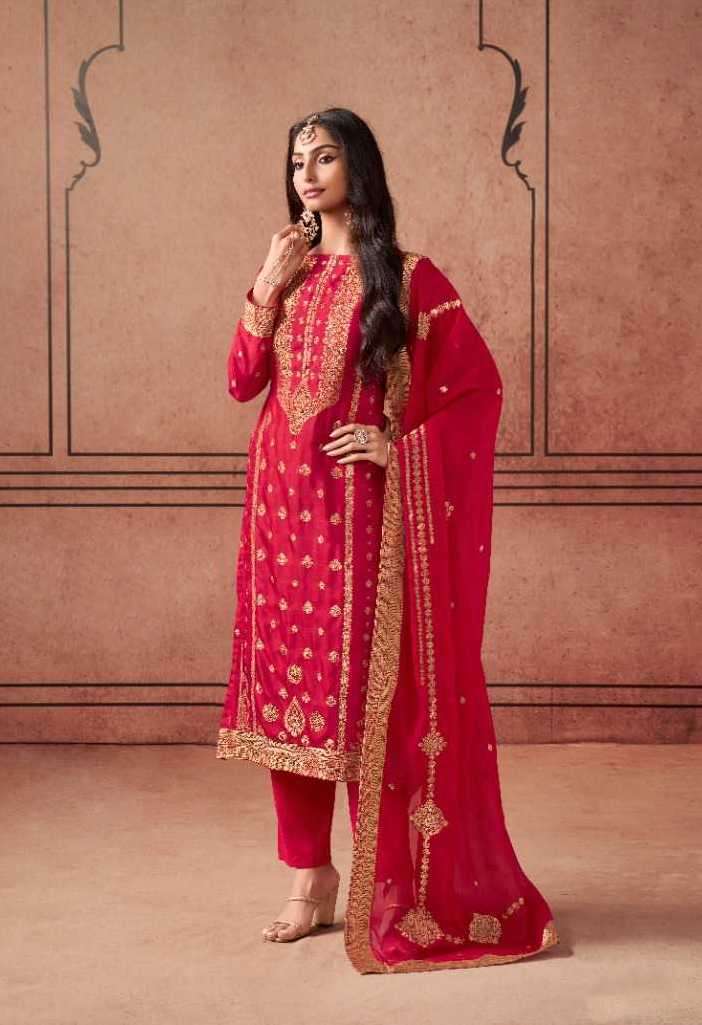 AURUM SERIES 15411 TO 15416 BY ZISA DESIGNER EMBROIDERY WORK TABBY SILK READYMADE SUITS ARE AVAILABLE AT WHOLESALE PRICE