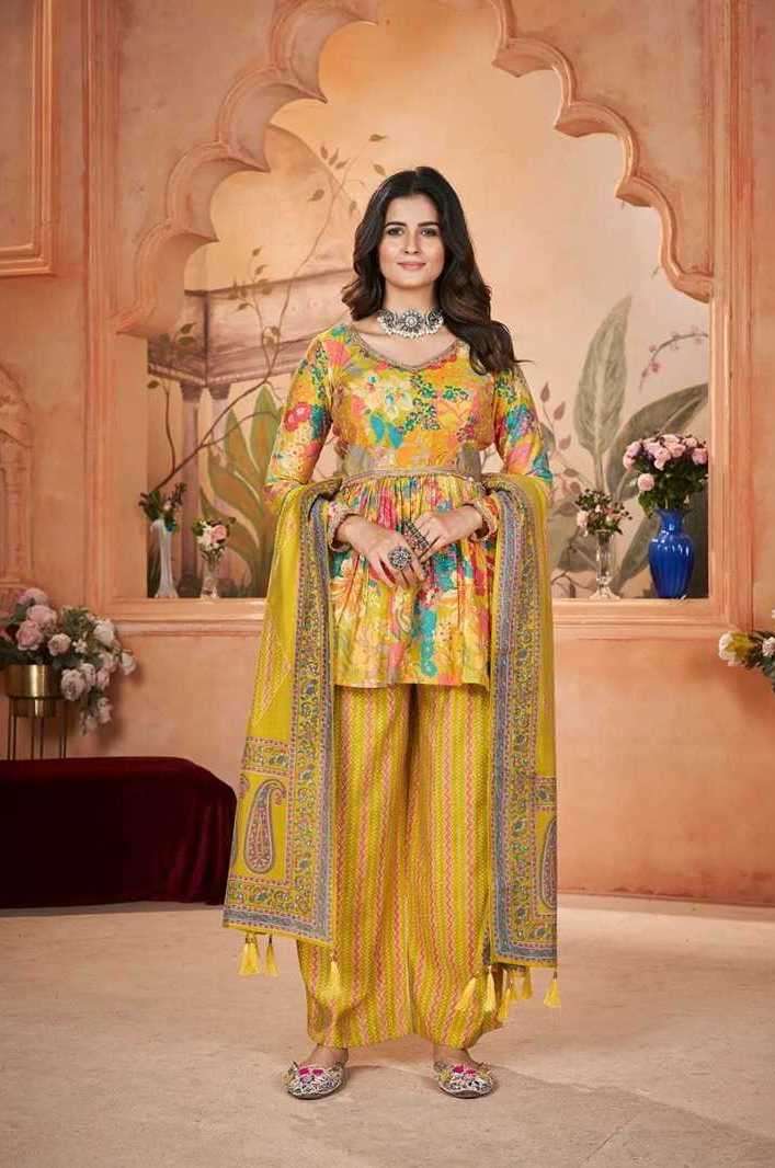 FLORY VOL-47 SERIES 5031 TO 5032 BY SHUBHKALA DESIGNER DIGITAL PRINTED SILK TOP WITH BOTTOM AND DUPATTA ARE AVAILABLE AT WHOLESALE PRICE