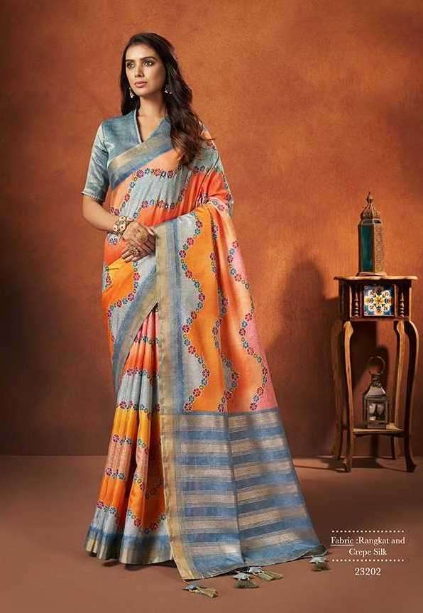 RANGKAT SERIES 23000 SAREE BY MOHMANTHAN DESIGNER TUSSAR SILK SAREES ARE AVAILABLE AT WHOLESALE PRICE