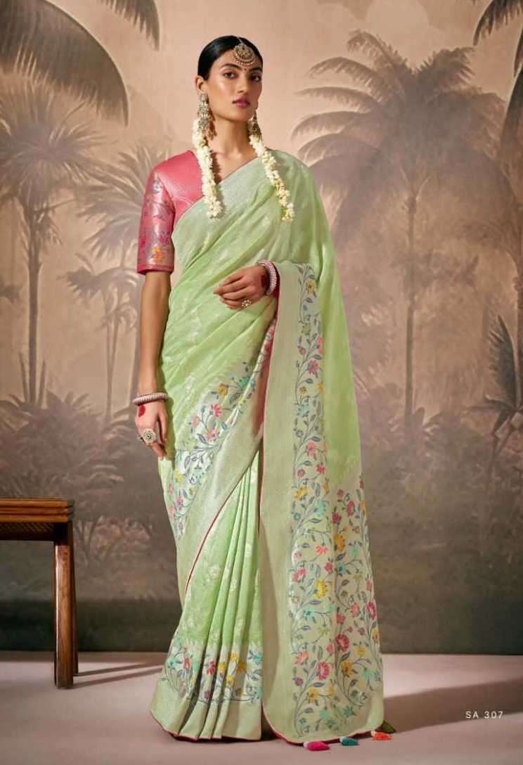 RASM SERIES 299 TO 307 SAREE BY SINDHURI DESIGNER MOGA SILK SAREES ARE AVAILABLE AT WHOLESALE PRICE