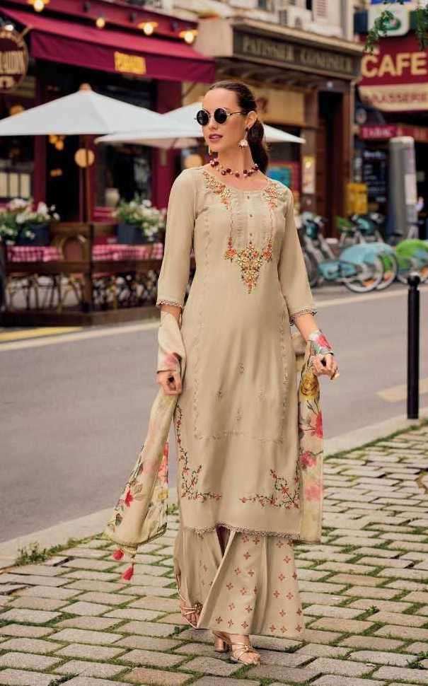 RIWAAZ SERIES 21601 TO 21606 BY LILY & LALI DESIGNER WORK SILK TOP WITH BOTTOM AND DUPATTA ARE AVAILABLE AT WHOLESALE PRICE