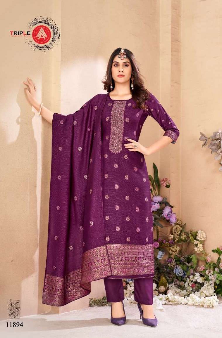 SAWAN SERIES 11891 TO 11896 BY KALARANG DESIGNER WORK VISCOSE SILK SUITS ARE AVAILABLE AT WHOLESALE PRICE