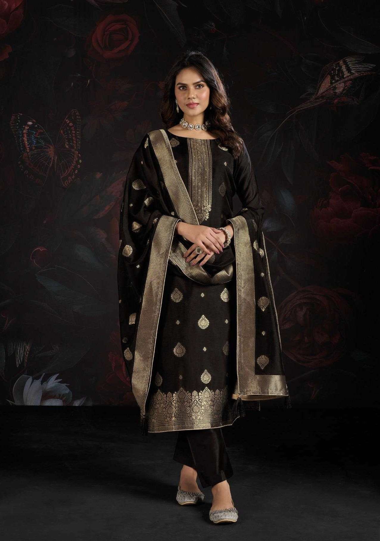 URVASHI SERIES 2001 TO 2006 BY RAAZI DESIGNER SILK JACQUARD SUITS ARE AVAILABLE AT WHOLESALE PRICE