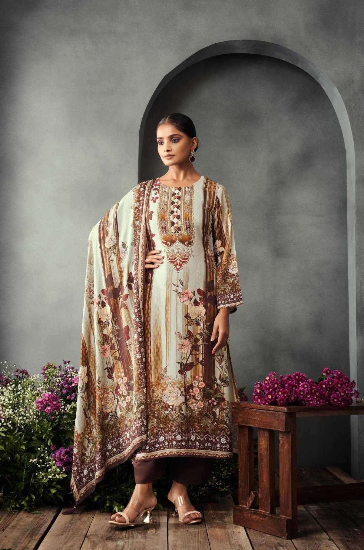 CHAKORI SERIES 1301 TO 1306 BY RAAZI DESIGNER DIGITAL PRINTED AND WORK PASHMINA SUITS ARE AVAILABLE AT WHOLESALE PRICE