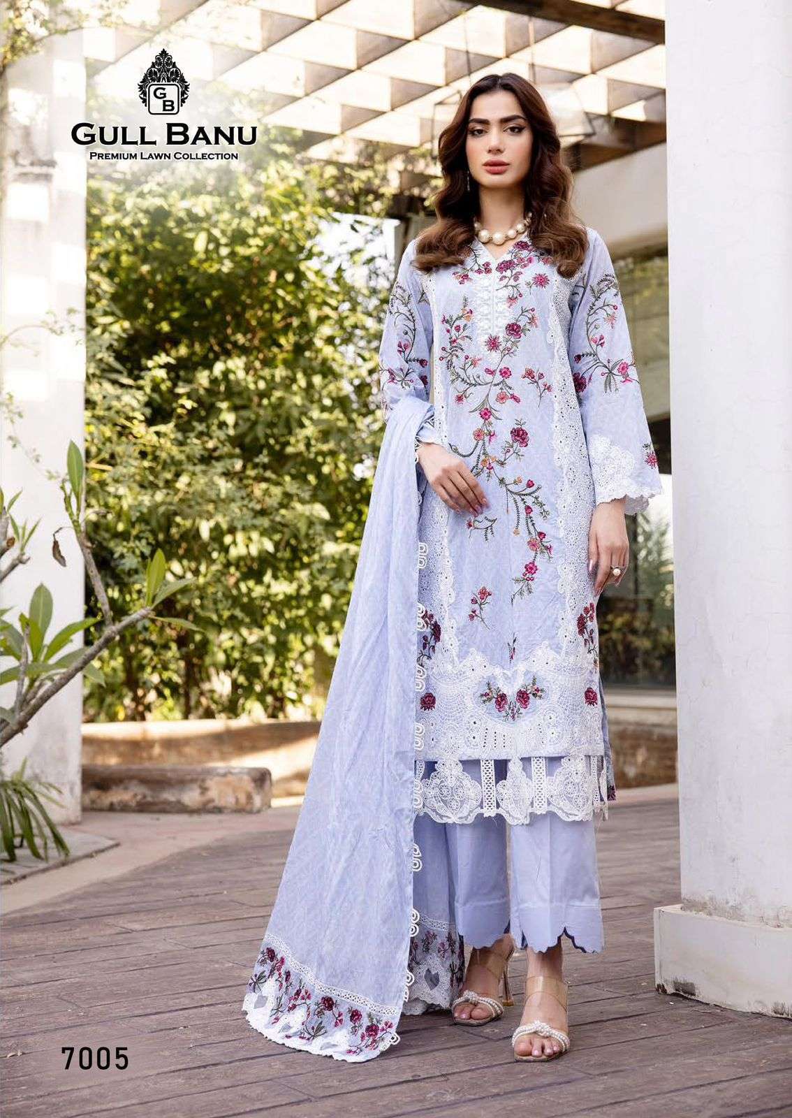 GULL BANU VOL-7 SERIES 7001 TO 7006 BY GULL AAHMED DESIGNER WITH PRINTED PAKISTANI STYLE LAWN SUITS ARE AVAILABLE AT WHOLESALE PRICE